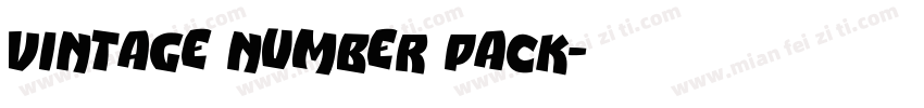 vintage number pack字体转换